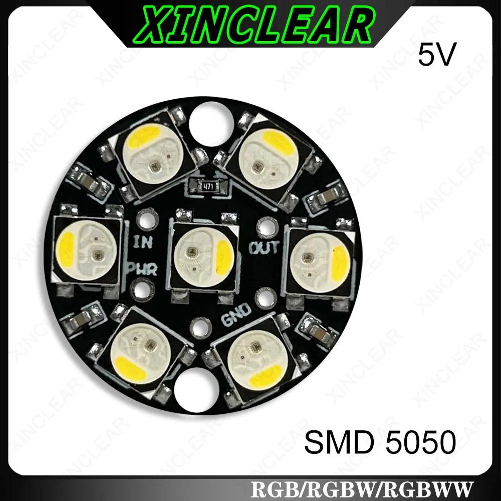 LED SMD 5050 RGB RGBW RGBWW 7  Ʈ      DC5V 24mm    PCB 